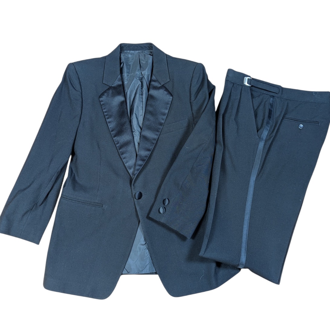 90s Vintage After Six Formals Tuxedo Black