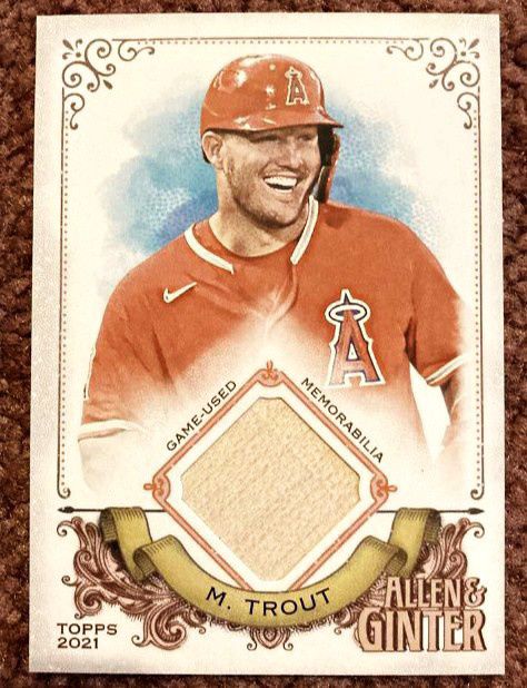 2021 Allen Ginter Mike Trout bat Relic