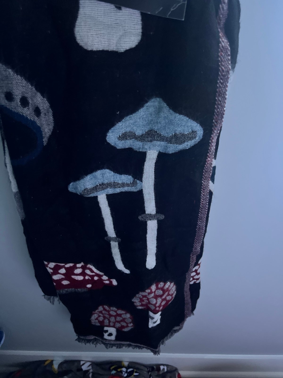Rachel Zoe Reversible Throw with Mushrooms