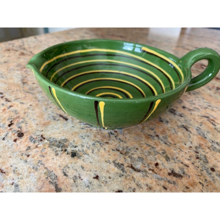 Rare antique vintage Redware pottery Made in Hungary pitcher creamer