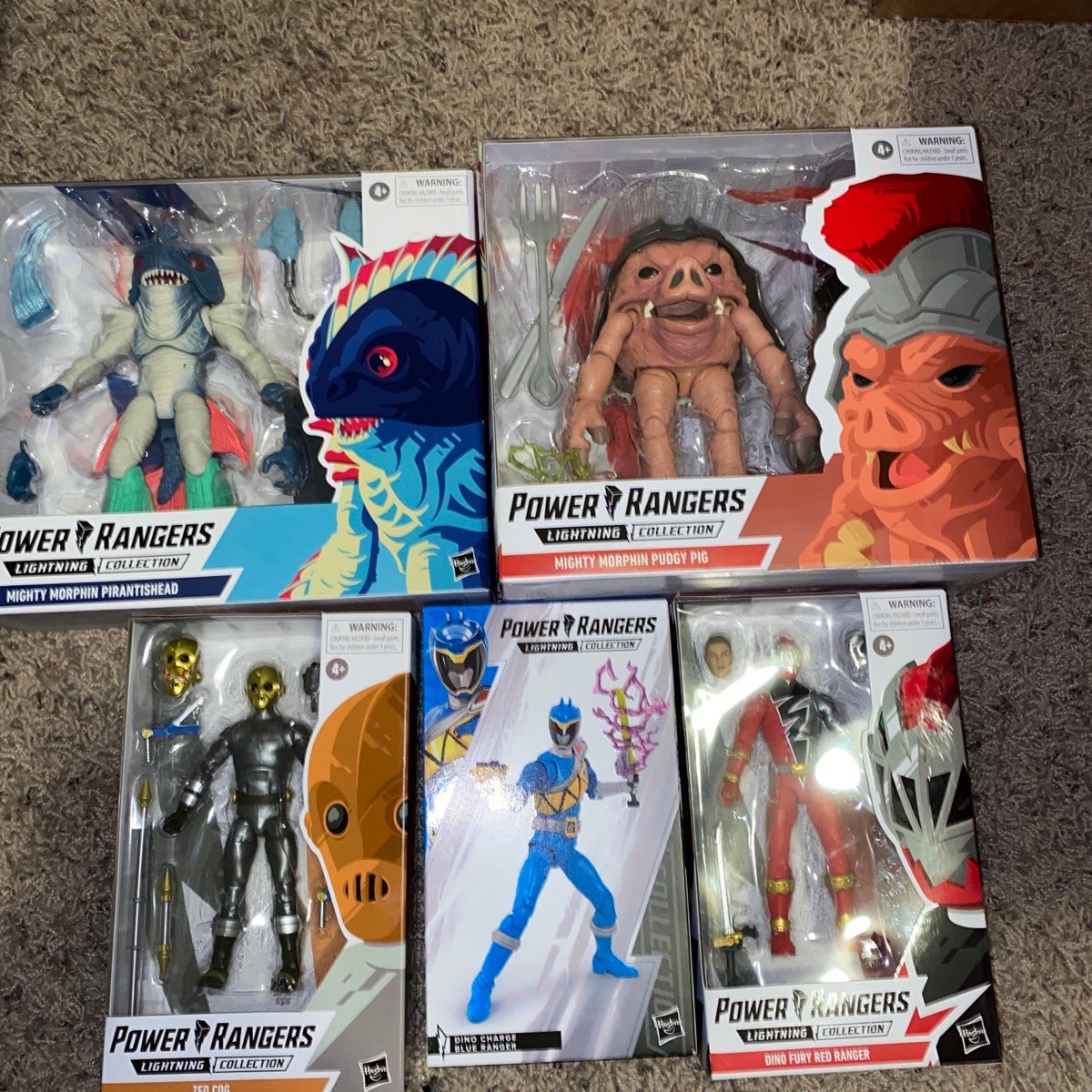 Lot of (5) power rangers lightning collection
