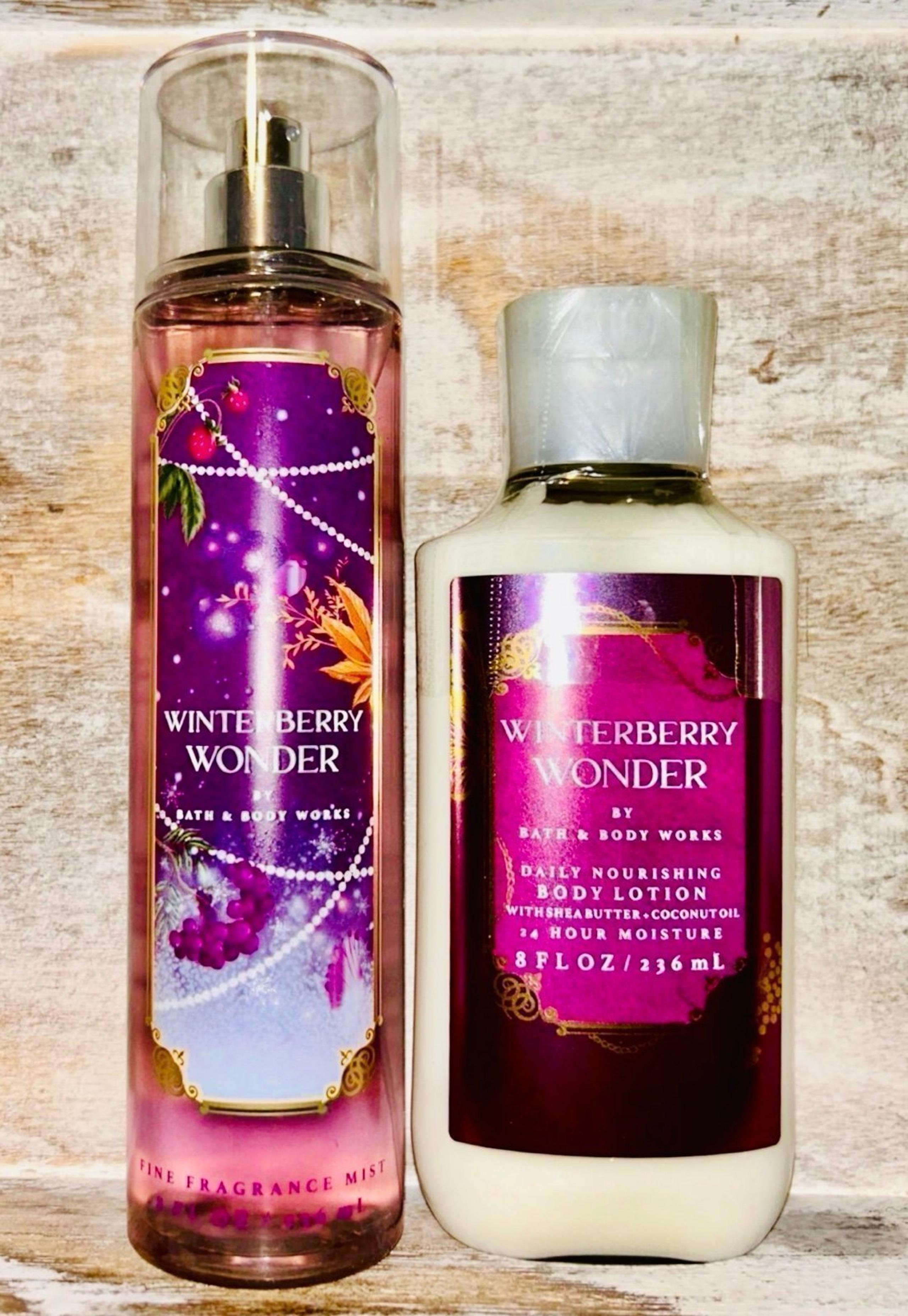 BBW Bath & Body Works Winterberry Wonder Full-Sized Body Care Bundle for Women
