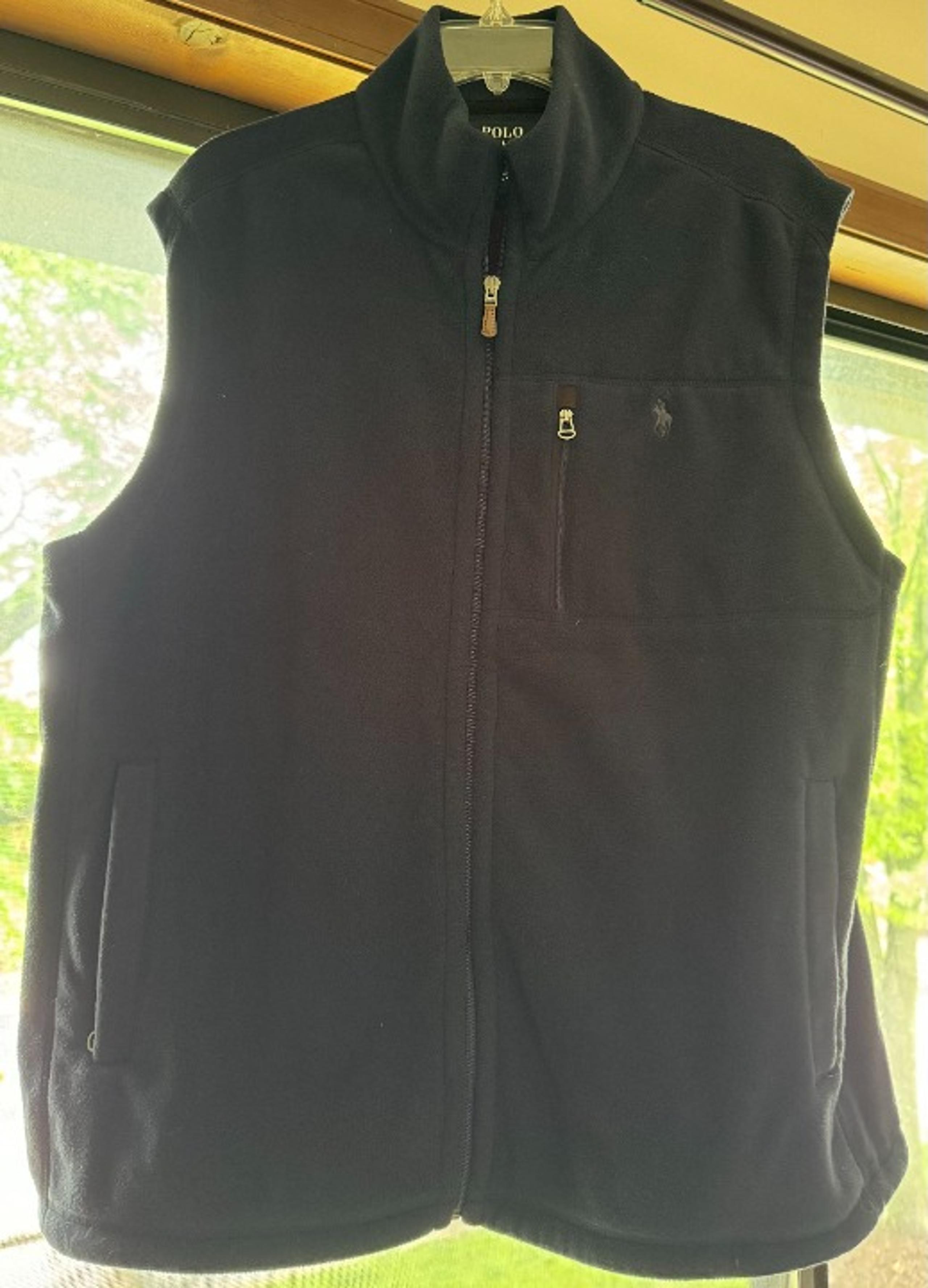 Black Full-Zip Polo Ralph Lauren Men's Performance Vest - Size XL