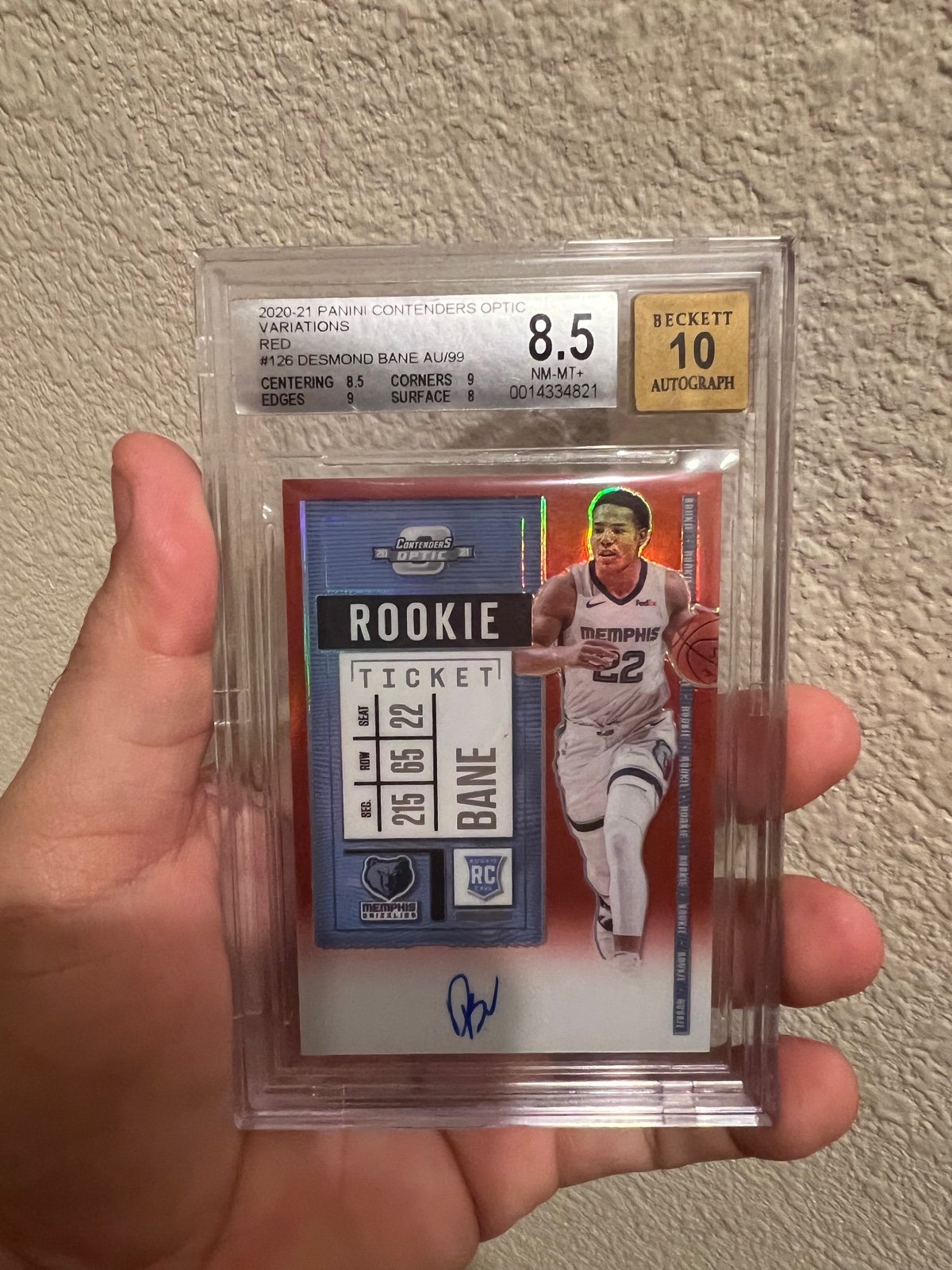 2020-21 optic variations RED Desmond Bane RC AU/99