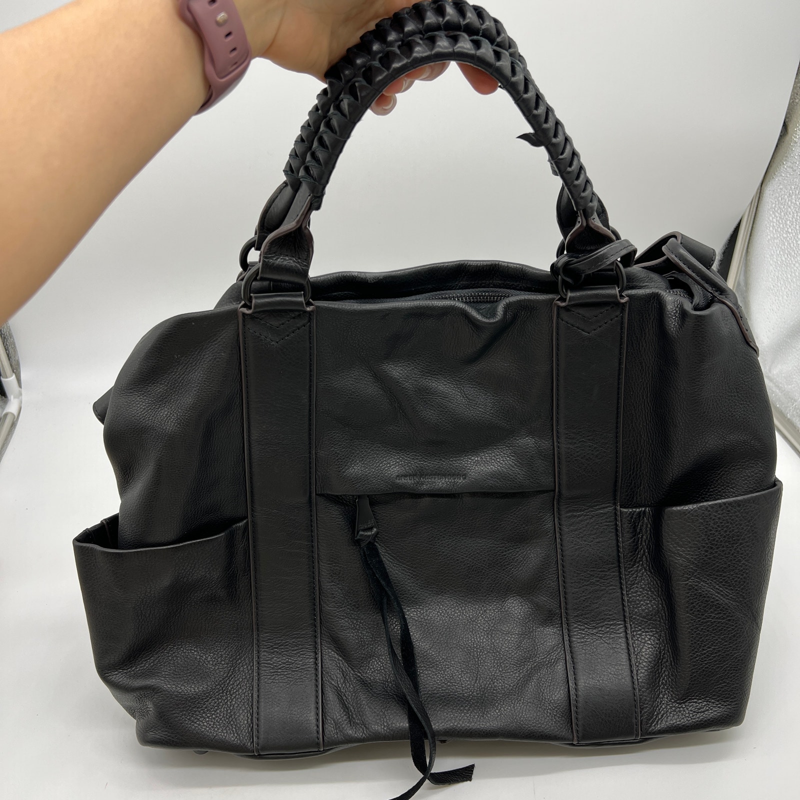 Aimee Kestenberg The Suzie Large Leather Satchel Black Handbags