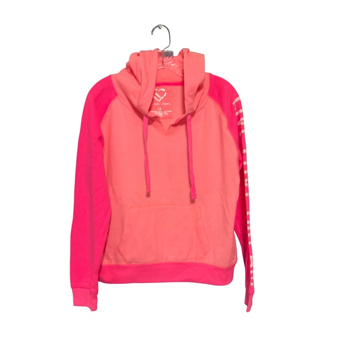Live Love Dream Hot Pink Pullover Hoodie Sweatshirt L
