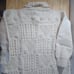 Vintage Heirloom Handknits 3D Hearts Fishermen Wool Turtle Neck Sweater