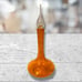 Vintage Bischoff Glass Decanter Orange Crystal Flame Stopper Genie 16.5” Tall