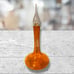 Vintage Bischoff Glass Decanter Orange Crystal Flame Stopper Genie 16.5” Tall