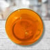 Vintage Bischoff Glass Decanter Orange Crystal Flame Stopper Genie 16.5” Tall