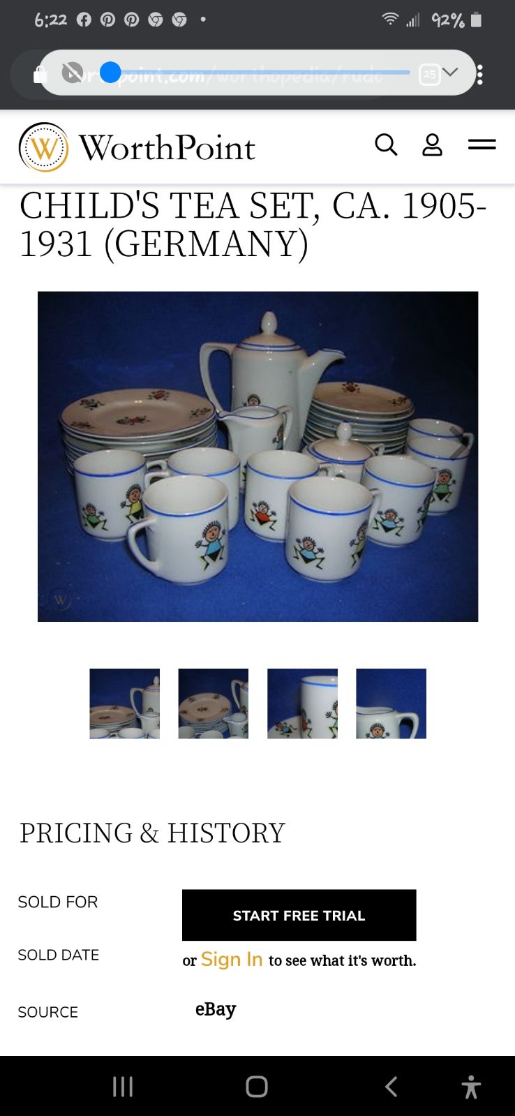 34 pc.Vintage Childs tea set