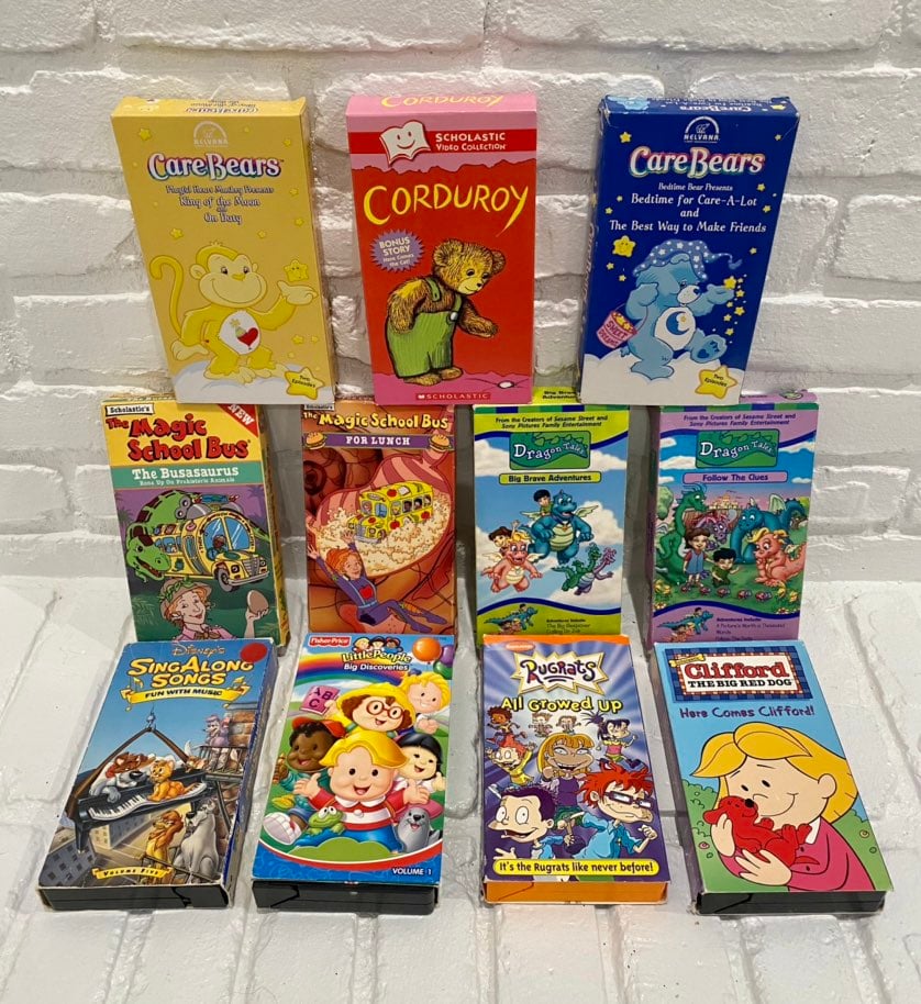 Magic School Bus Clifford Care Bears Rugrats Sing Along Songs 11 Lot VHS Tapes