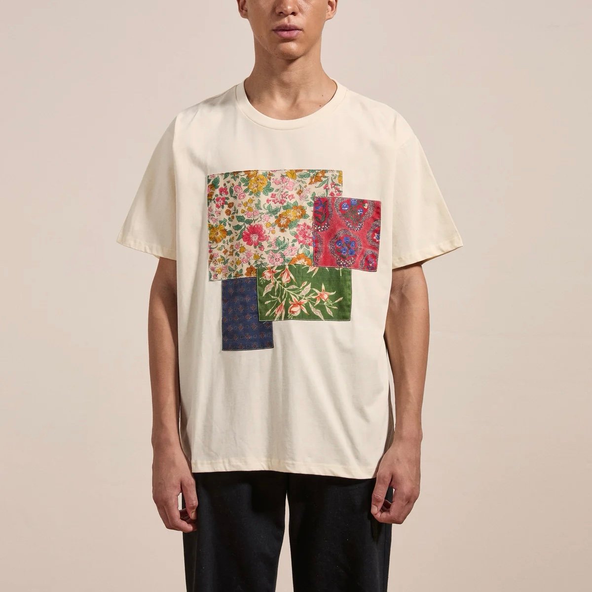 FREE PEOPLE FOUND PATCHWORK TEE