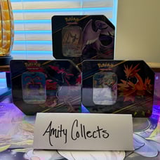 Sealed Crown Zenith Pokemon Set of 3 Tins (Galarian Birds)