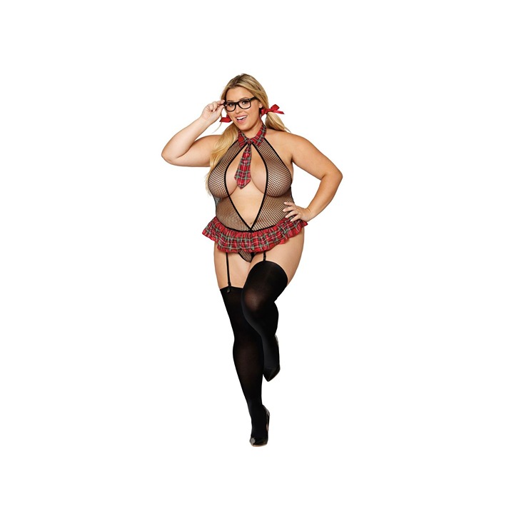 School Girl Fantasy - Queen Size - Black/red