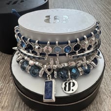 Bomb Party 2024 Summer Stack, Ocean Eyes, Genuine Sodalite, Silver Plating