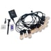 Solar Meteor String Lights Stream Lights 8 modes Dual Battery Panel 48ft 15 LEDs