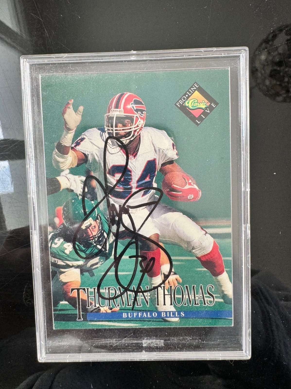 Thurman Thomas Buffalo Bills Autographed 1994 Pro Line Football Card