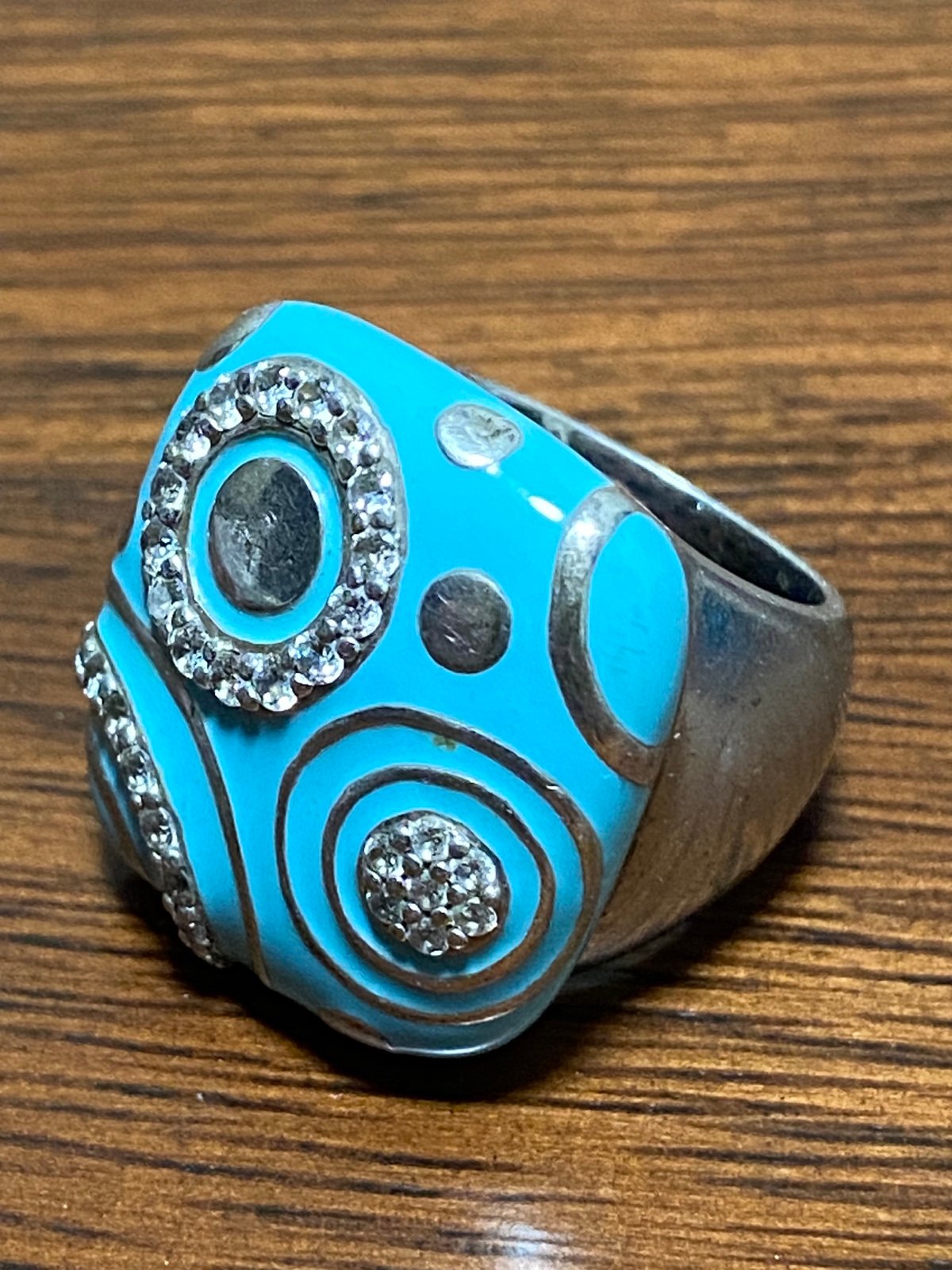 Belle Etoile Sterling Silver Galaxy Ring, size 6