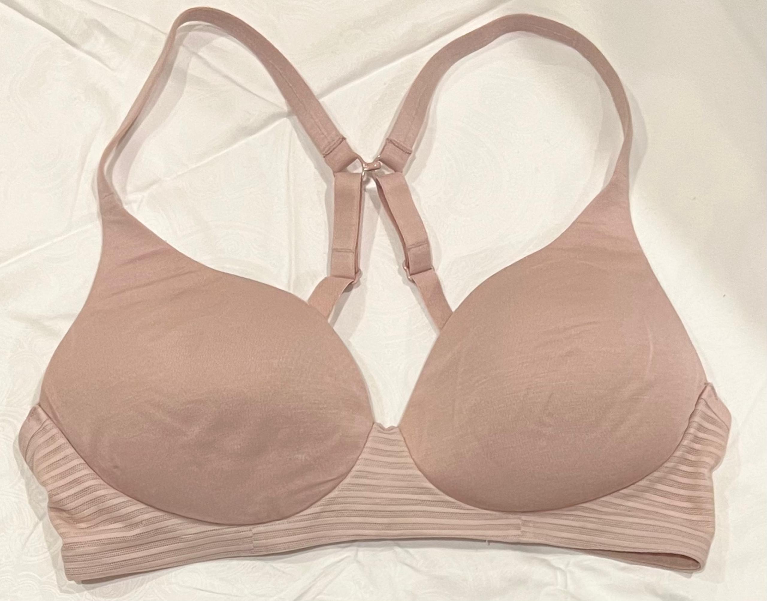 Jockey T-Shirt Bra Wire Free Lined Size Small Light Tan Soft Comfortable