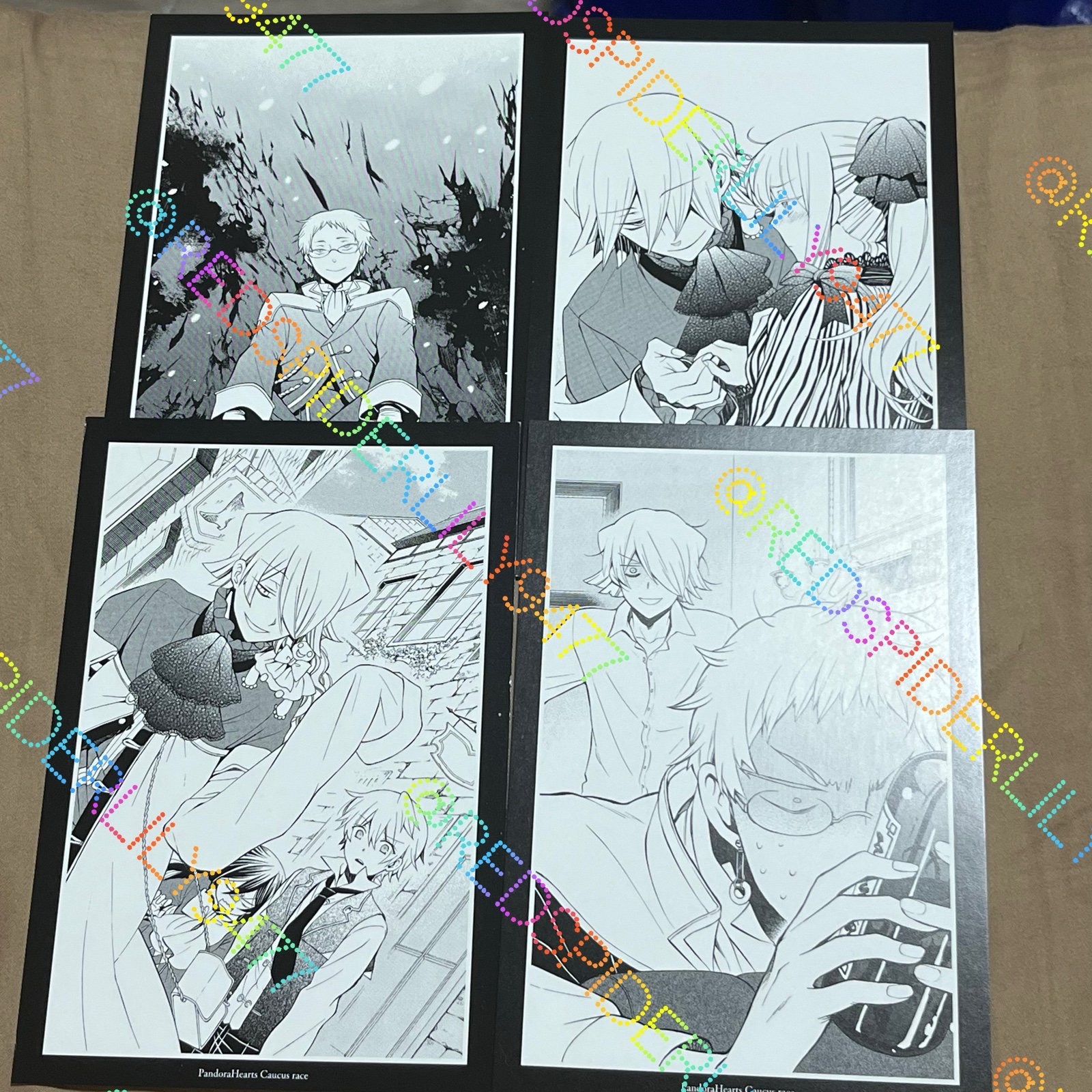 Pandora Hearts Jun Mochizuki art collection card with snippet character novel 1