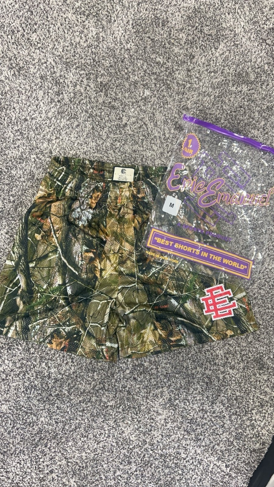 Eric Emanuel Shorts ‘Camo Orange’