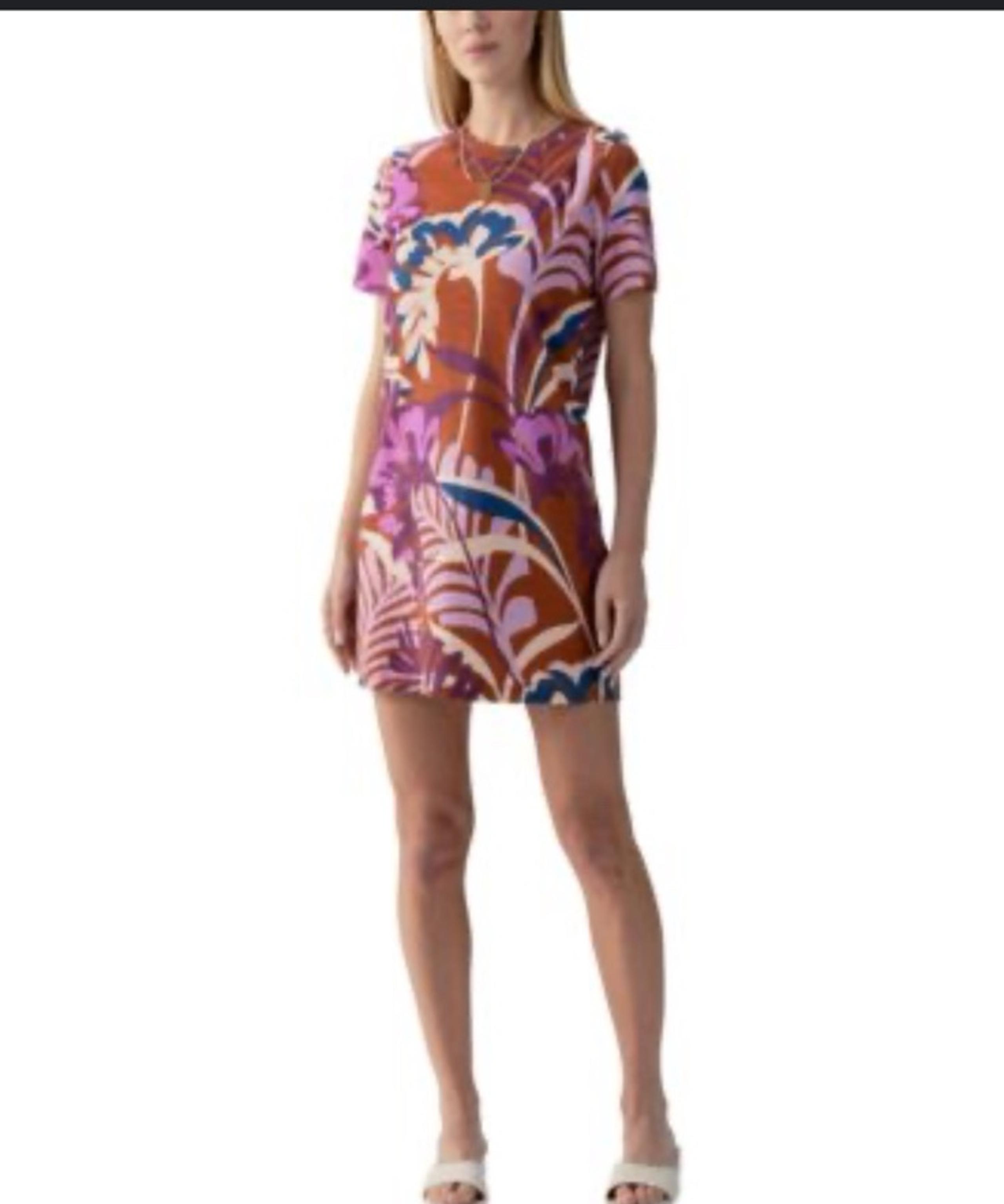 Sanctuary The Only One T-Shirt Dress Women's Multi Crewneck Short Sleeve Small