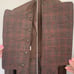 BCBMaxAzria Military Style Leather Jacket With Plaid Trim Size Medium