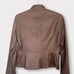 BCBMaxAzria Military Style Leather Jacket With Plaid Trim Size Medium