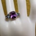Aqua Marine Tri Stone Ring 925 Silver Vintage size 9