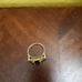 Aqua Marine Tri Stone Ring 925 Silver Vintage size 9