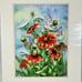 NEW Johanna Axelrod Watercolor Print Indian Blanket Flower 10.5 x14.5 Signed