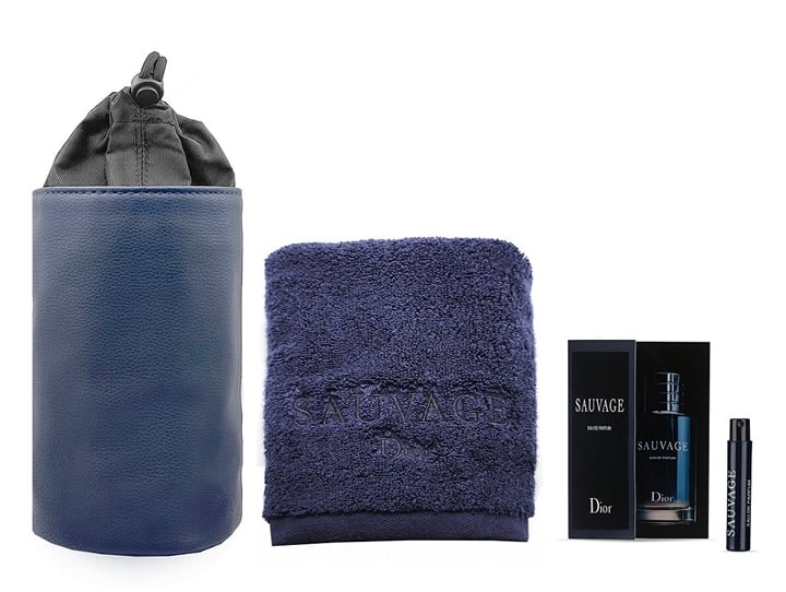 Dior sauvage towel and pouch set