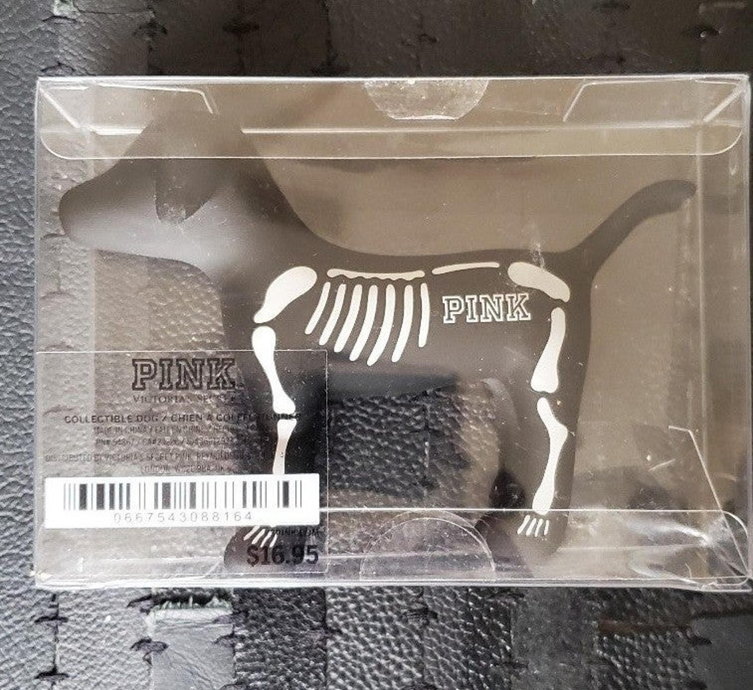 Rare Victoria's Secret VS Pink Mini Skeleton Dog
