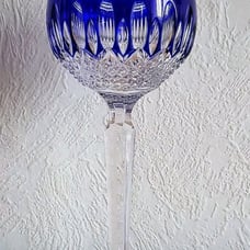 4 vintage goblets cobt blue