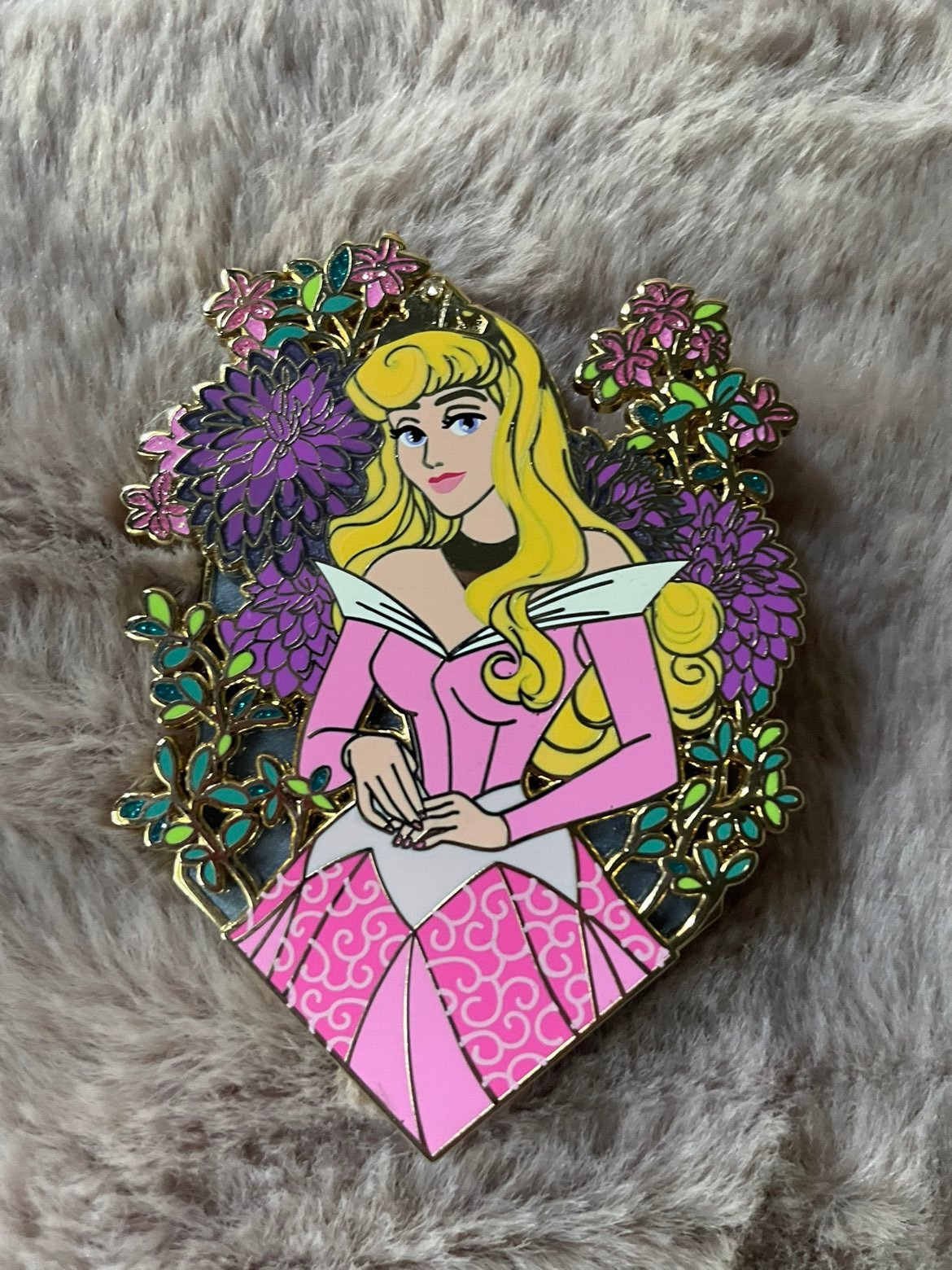 Aurora Pink Dress Fantasy Pin by Yesterdaisy