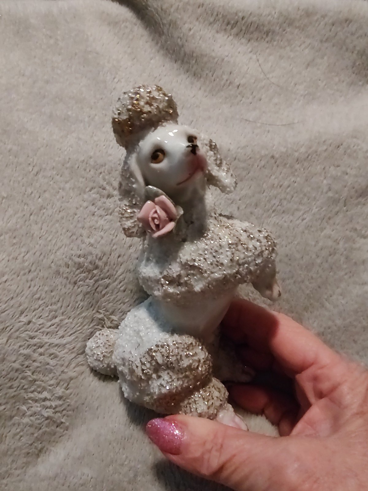 Antique Spaghetti Porcelain Poodle