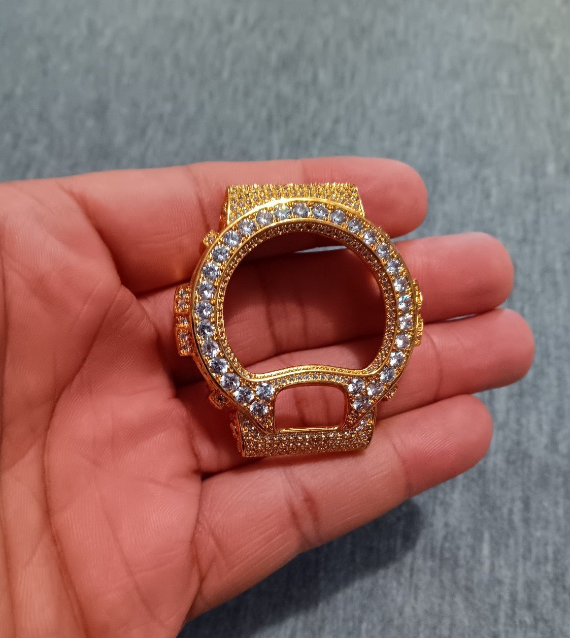 New 18k Gold Plated DW6900 Iced Out Face Plate!!!