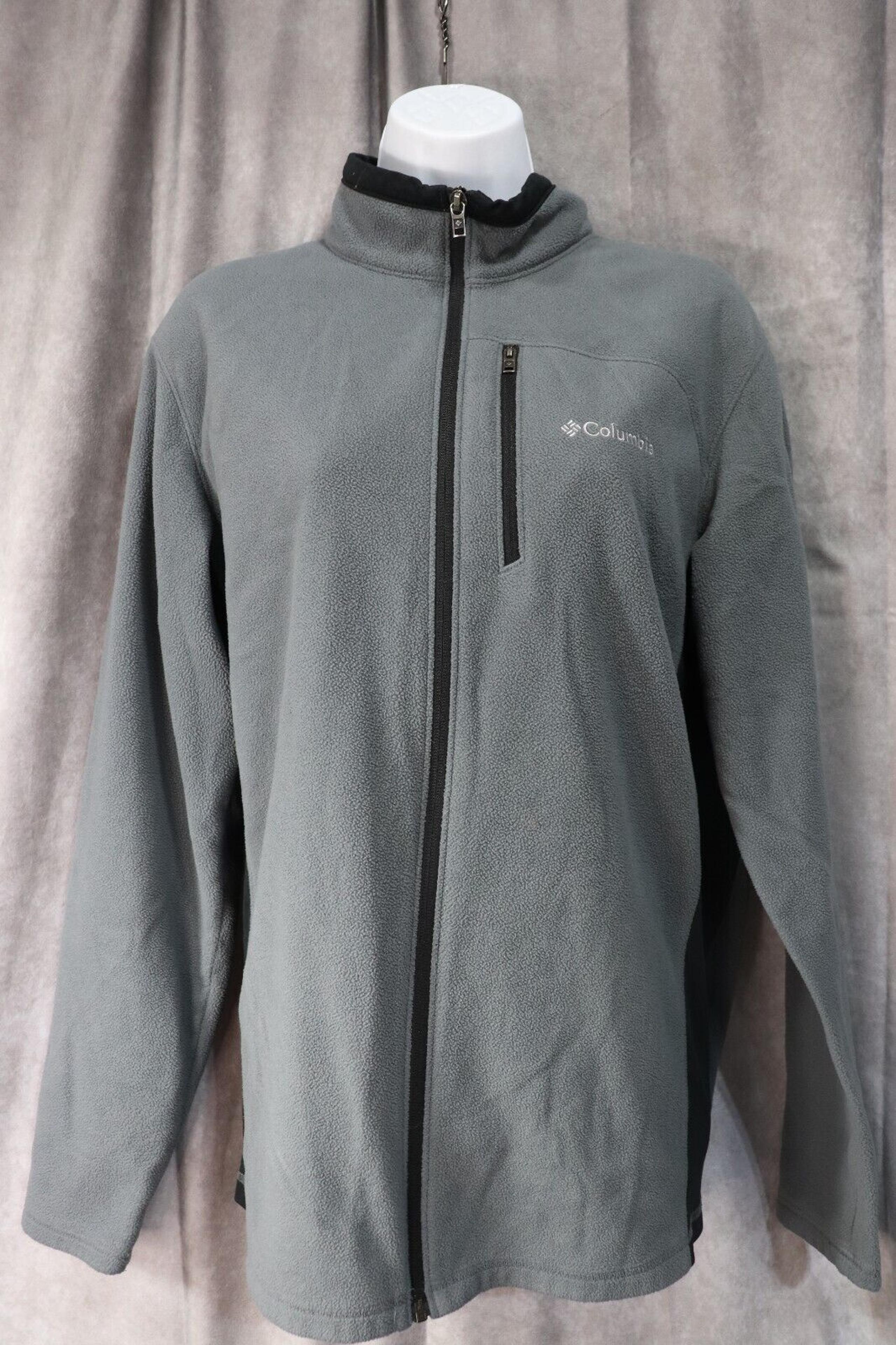 Columbia Adult Gray Long Sleeve Full Zip High Neck Fleece Sweater Medium