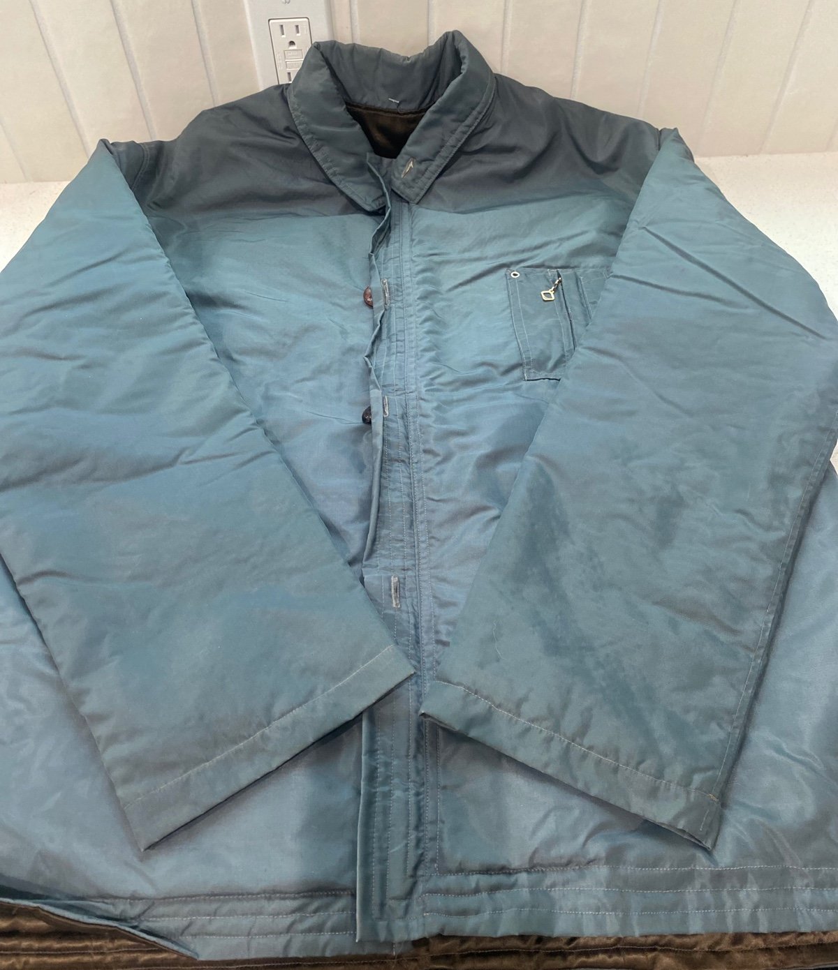 Vtg Lee Storm Rider Puffer Quilted Work Jacket Sz S M USA Ski Front Pockets