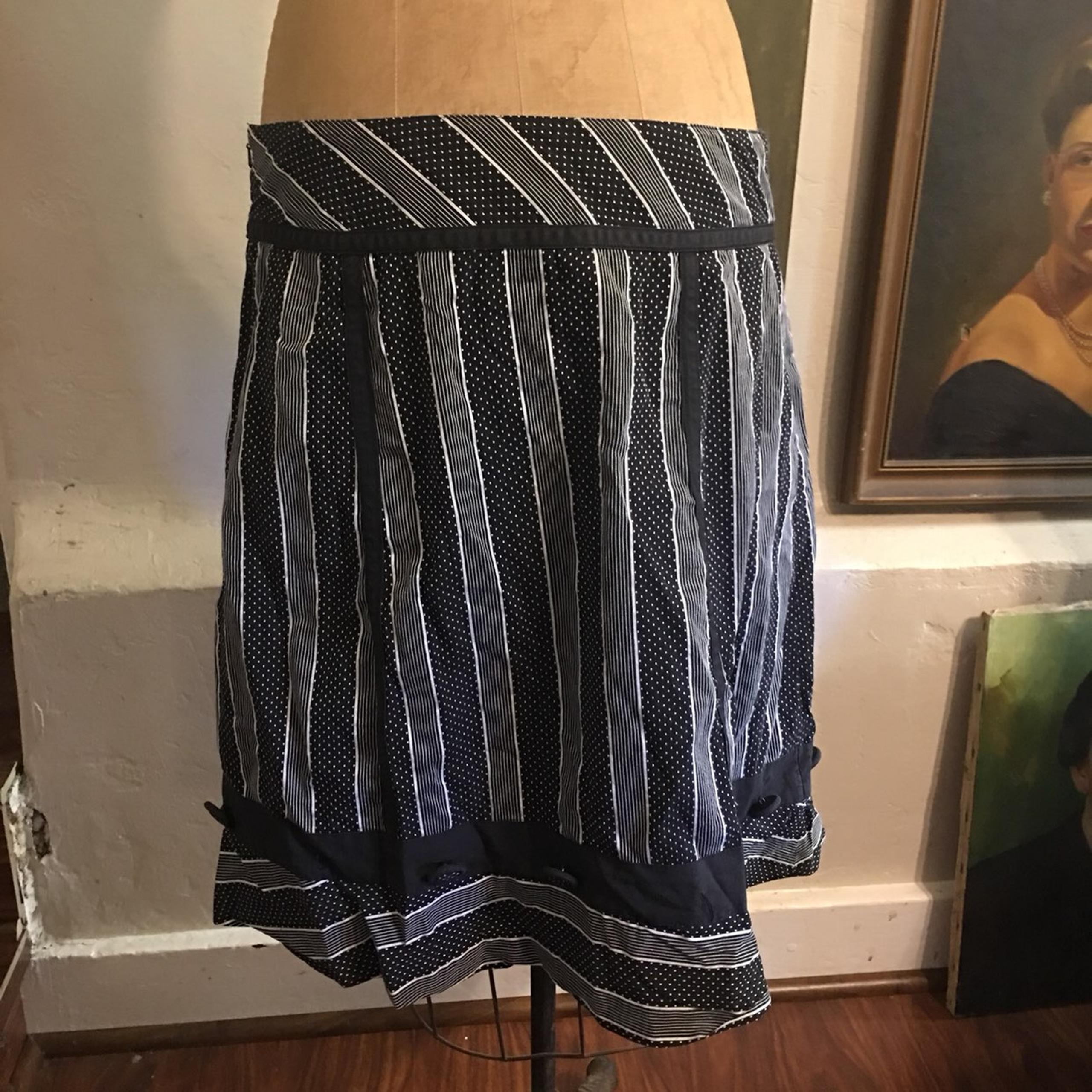 Anthro Elevenses Striped Skirt Size 12