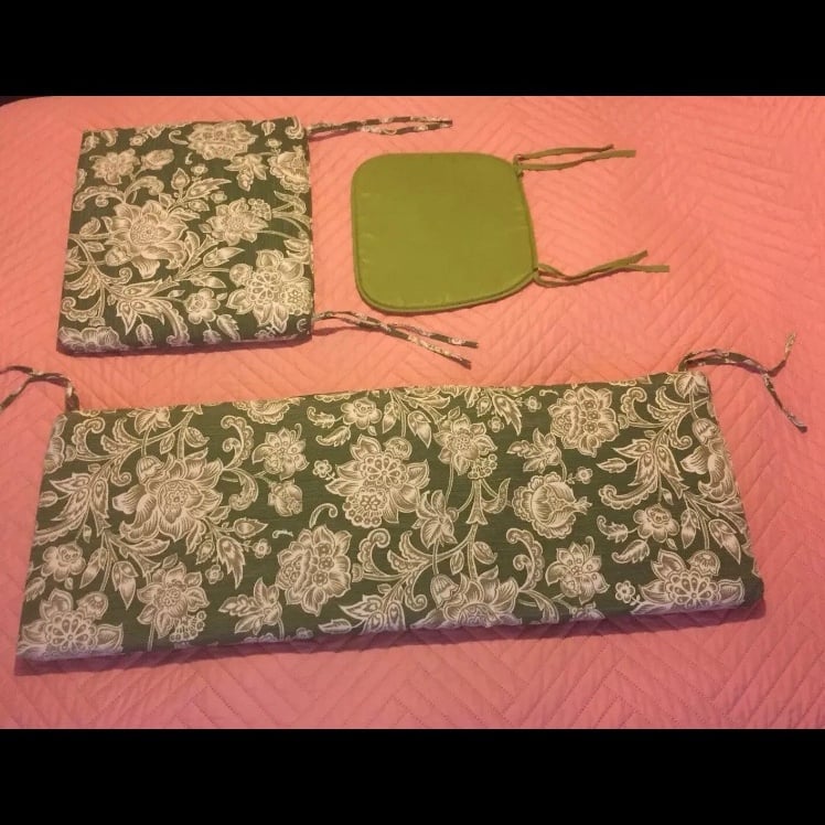 Olive Green Outdoor Cushion Set Patio Furniture Settee Loveseat Chair Bench Gift