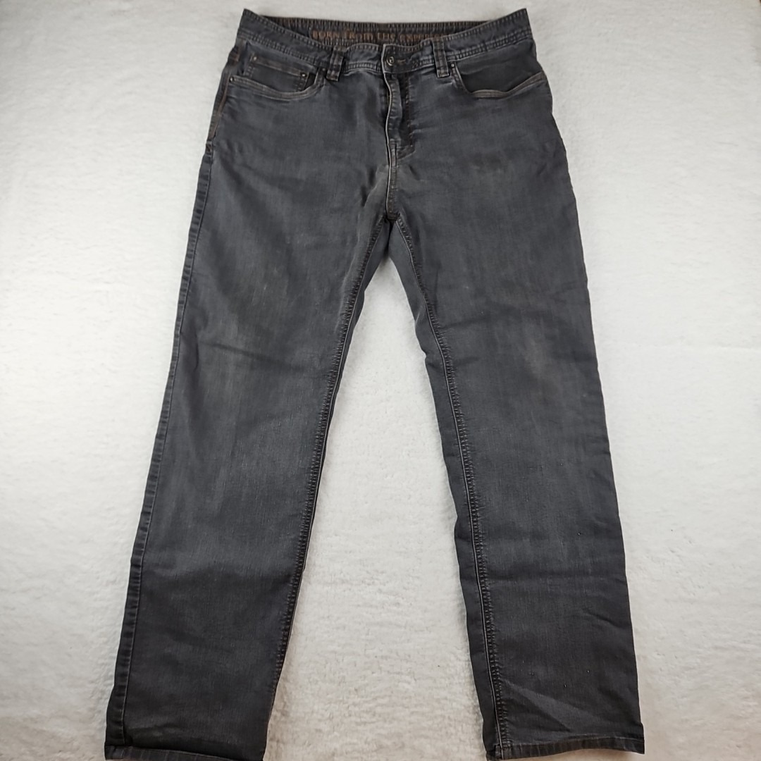 prAna Brion Breathe Pants Men 36x32 Blue Slim Fit Hiking Trail Performance