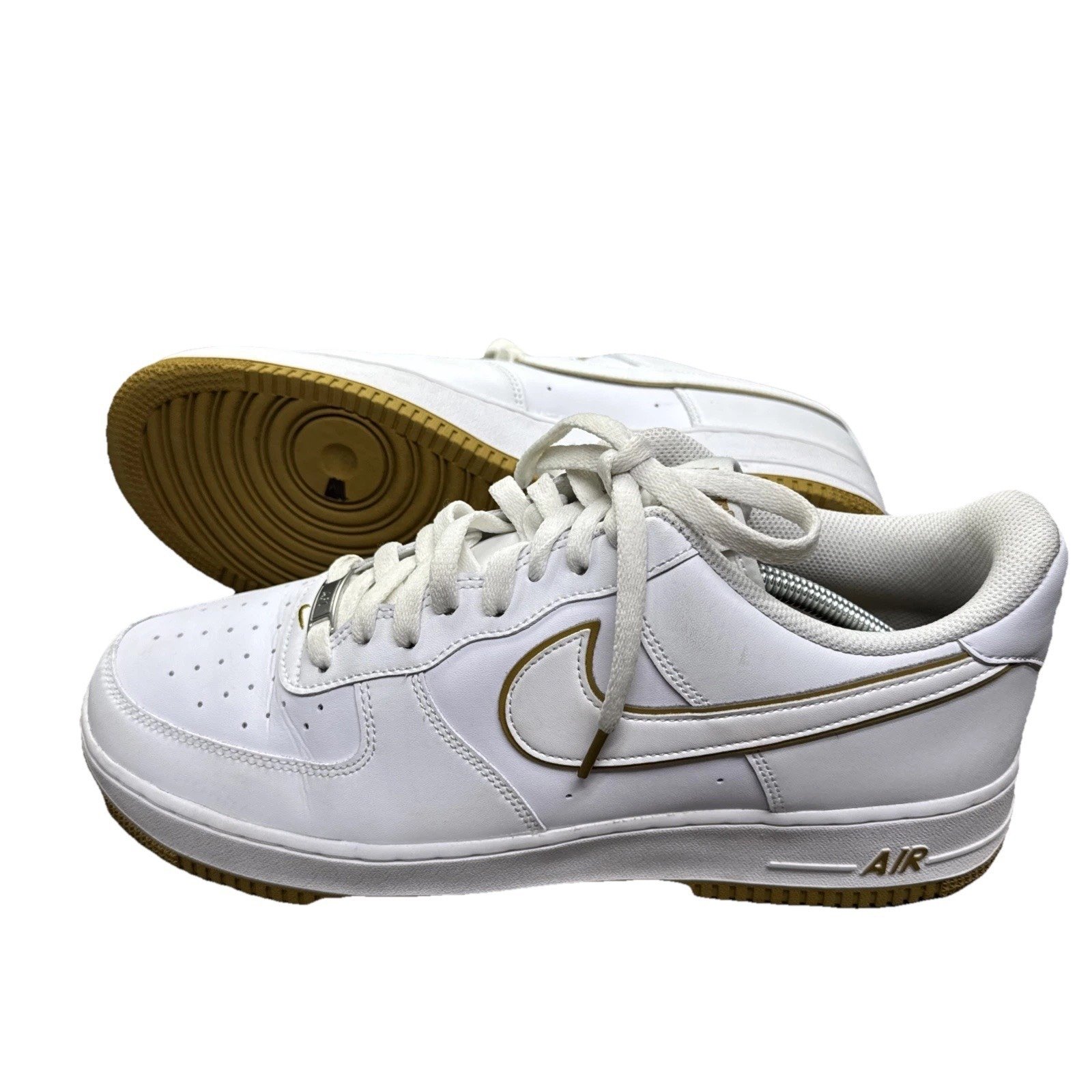 Nike Air Force 1 Low '07 White Bronzine Mens 12 Sneakers Metallic