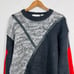 Vintage Abadini Dad Sweater Long Sleeve Black Leather Accent - L