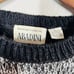 Vintage Abadini Dad Sweater Long Sleeve Black Leather Accent - L