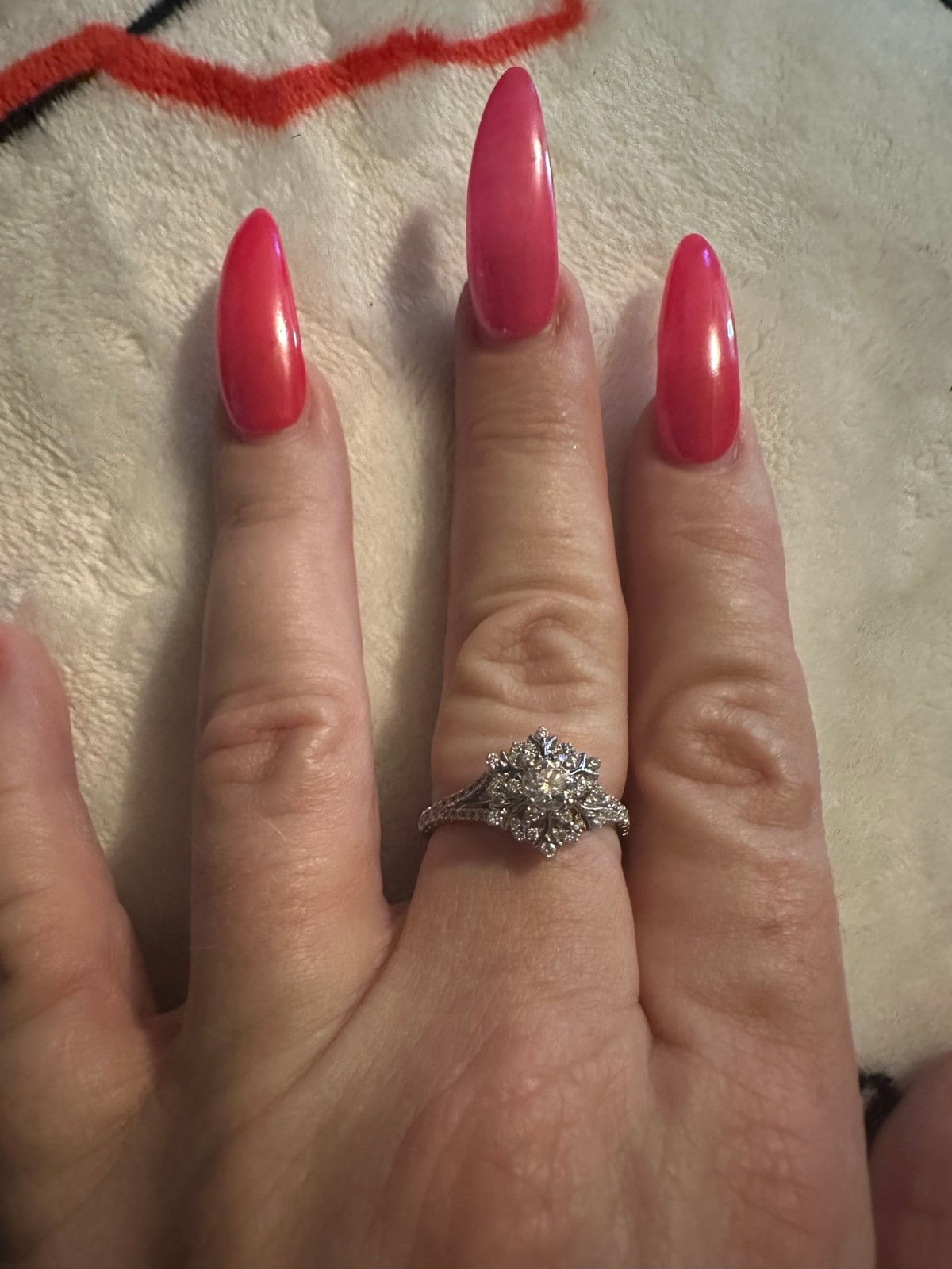 Disney Enchanted zales frozen Elsa diamond snowflake ring