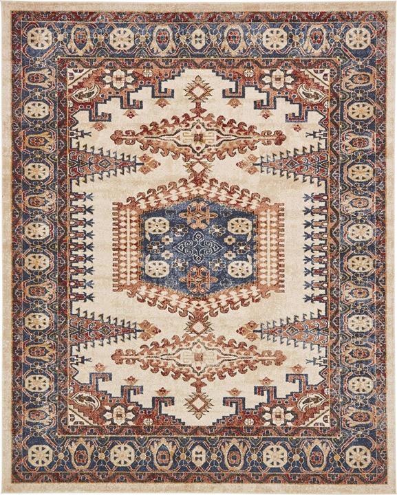 8' x 10' New Area Rug Cream H 35388 Home Decorative Art Soft Carpet Collectible