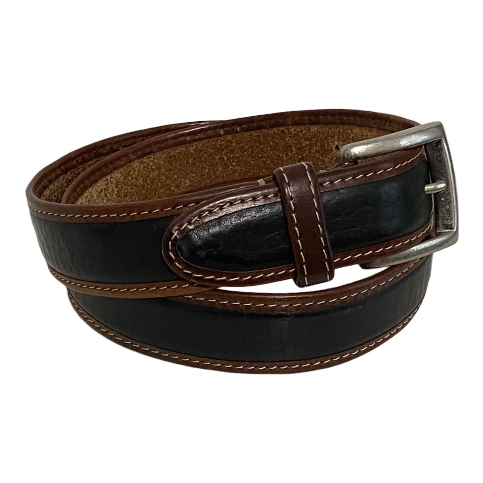 Johnston & Murphy Black and Brown Leather Belt