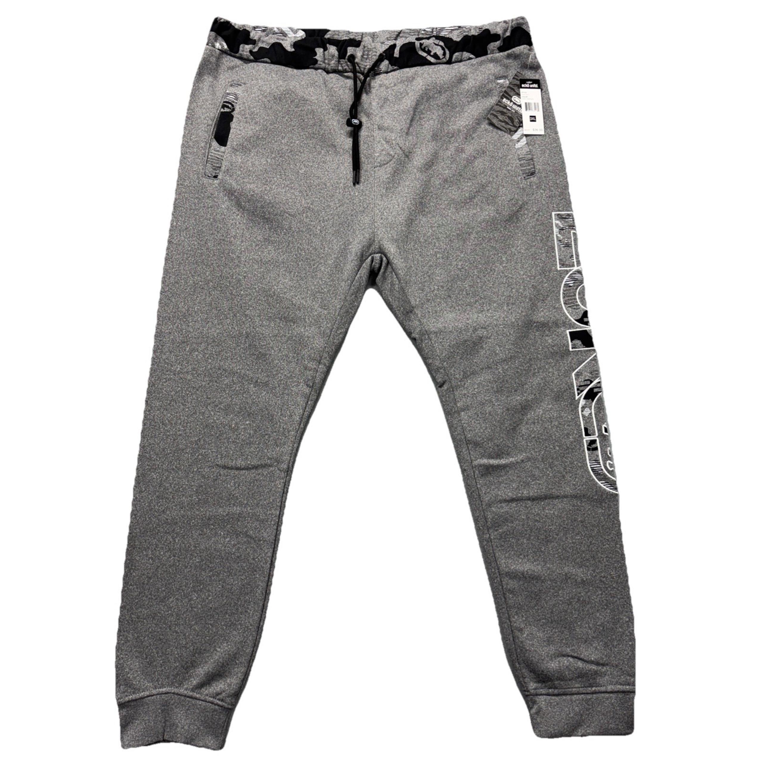 Ecko Unltd Sweatpants Mens 3XL Embroidered Vertical Logo Fleece Jogger NEW